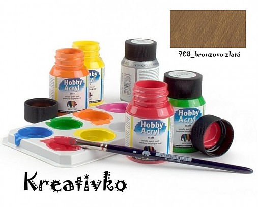  - Akrylové farby (matné) 59 ml - 708_bronzovo zlatá - 2772796