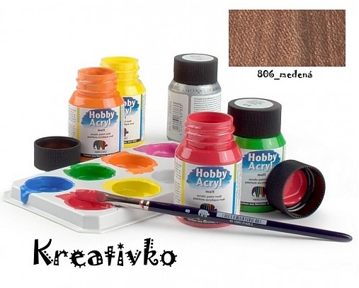  - Akrylové farby (matné) 59 ml - 806_medená - 2772815