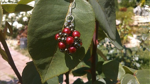 Náušnice - Nezrelé čierne maliny - 2792562