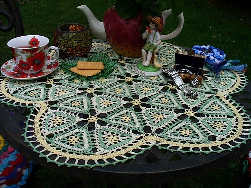 Úžitkový textil - Pokojné oči Rúth- háčkované prestieranie - 2858997