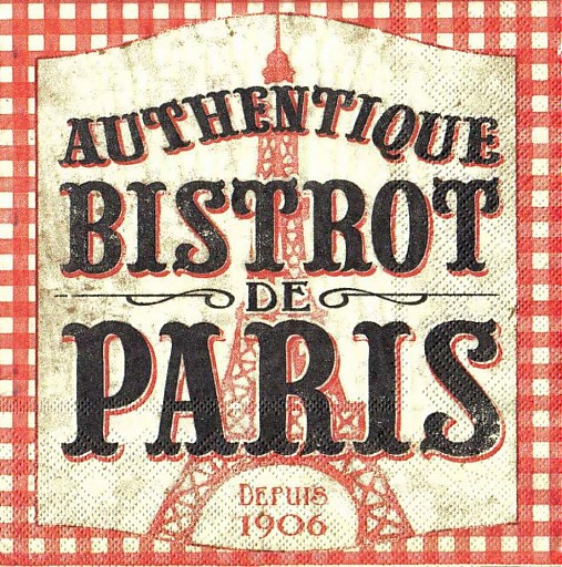  - Servítka "Retro Authentique Bistrot de Paris" ihneď - 2870978