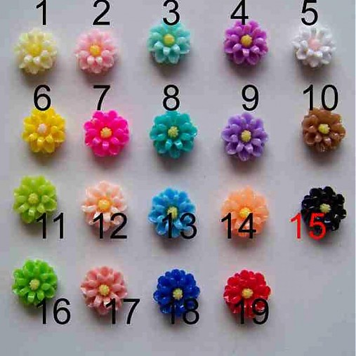 Komponenty - Kabošon chryzantéma č.12/sv.lososová/ 12mm/ 1ks - 2909365