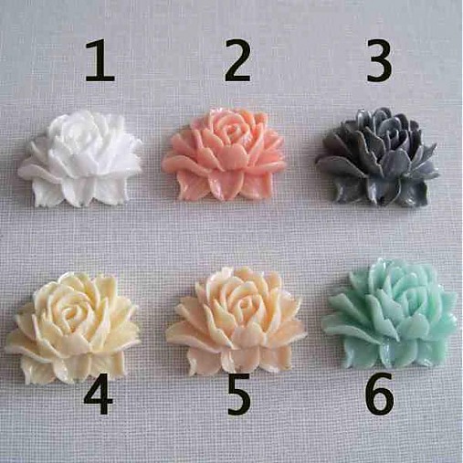 Komponenty - Kabošon ruže/ marhuľová sv.č.5/ 35x45mm/ 1ks - 2909711