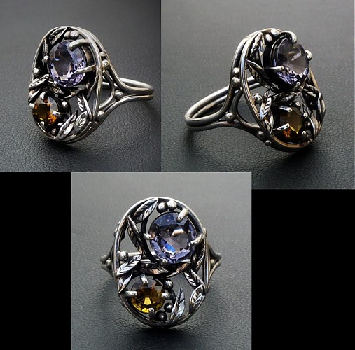  - Spinel & turmalin leaves ring - 2916095