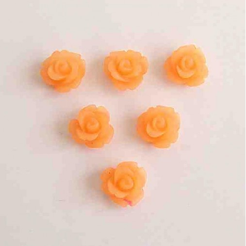 Komponenty - Ruža polotransparentná/ oranžová/ 10mm/ 2ks - 2934981