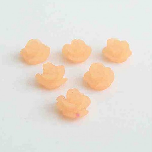 Komponenty - Ruža polotransparentná/ marhuľová/ 10mm/ 2ks - 2934995