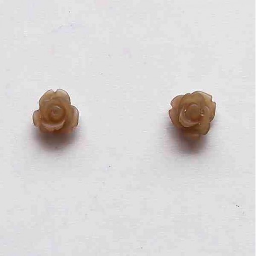 Komponenty - Ruža polotransparentná/ hnědá/ 10mm/ 2ks - 2935064