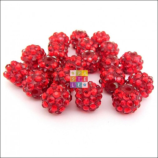 Korálky - (1506) Shamballa korálky, 11 x 12 mm - 1 ks - 3008630