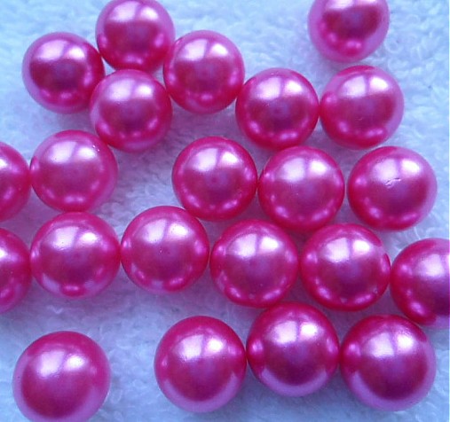 Bezdierkové vosk.perly 10mm-1ks (ruž.ostrá)