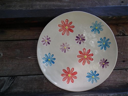 Nádoby - Tanier Kvety 25cm - 3144175