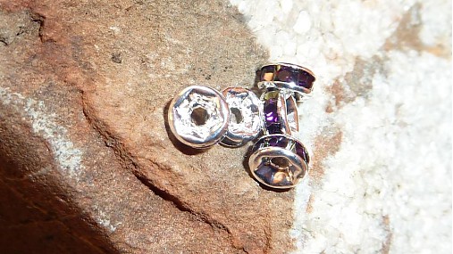 Komponenty - Rondelka tmavý ametyst 11 - 3151200