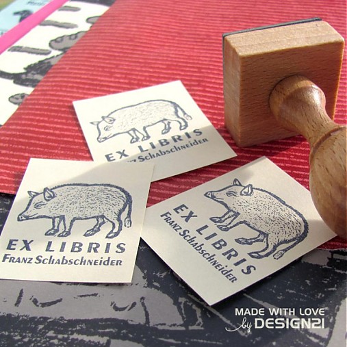 Materiál ručne robený - Prasiatko: pečiatka 3x3 cm - 3190087