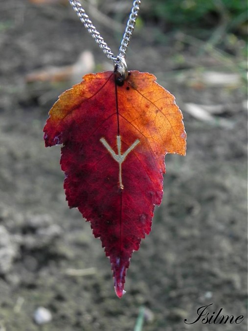 Náhrdelníky - Autumn Leaf - algiz - 3214829