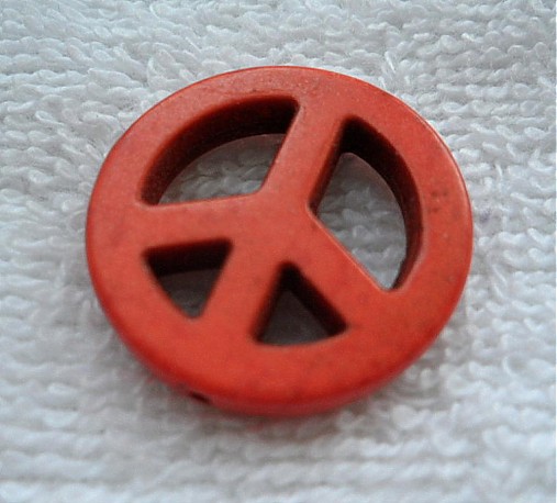 Prírodný kameň-PEACE-1ks (oranžová)