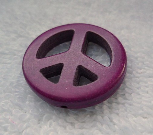 Prírodný kameň-PEACE-1ks (fialová)