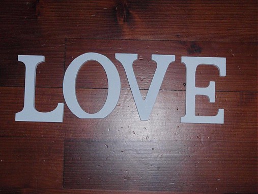 Tabuľky - Drevené písmená "LOVE" - 3344293