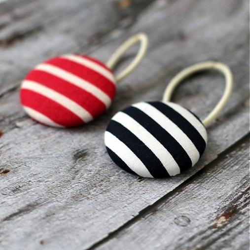 Ozdoby do vlasov - Gumičky do vlasov námornícke buttonové - 3418069