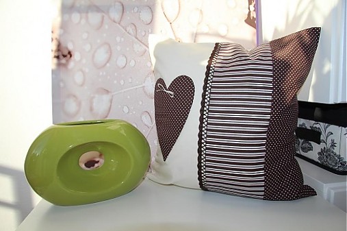 Úžitkový textil - Prehoz, vankúš patchwork vzor čokoládová, obliečka na vankúš rôzne veľkosti - 3506324