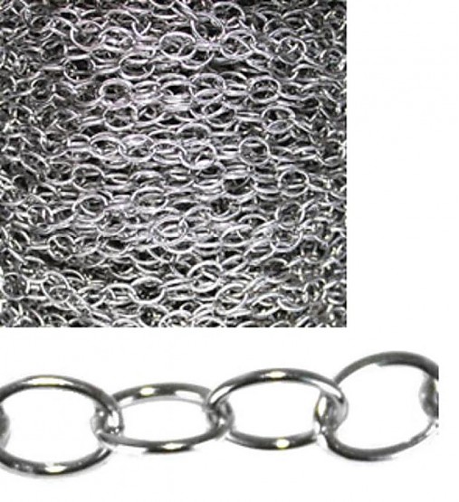 Komponenty - Oválna retiazka 8 x 6 mm /M9510/ - chirurgická oceľ 316L - 10cm - 3565511