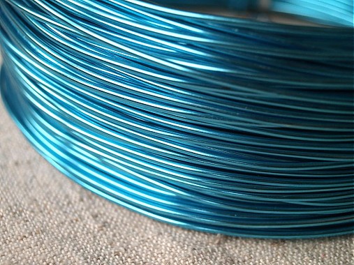 Suroviny - hliníkový drôt 2mm MODRÝ - 3664571