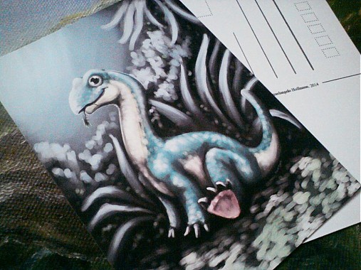 Papiernictvo - Roztomilé dinosaury - A6 printy / pohladnice k rôznym príležitostiam (rôzne druhy) (Šťastné camarasauríčatko :)) - 3670052