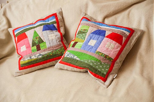 Úžitkový textil - vankúš Patchwork (návlek) - 3685502