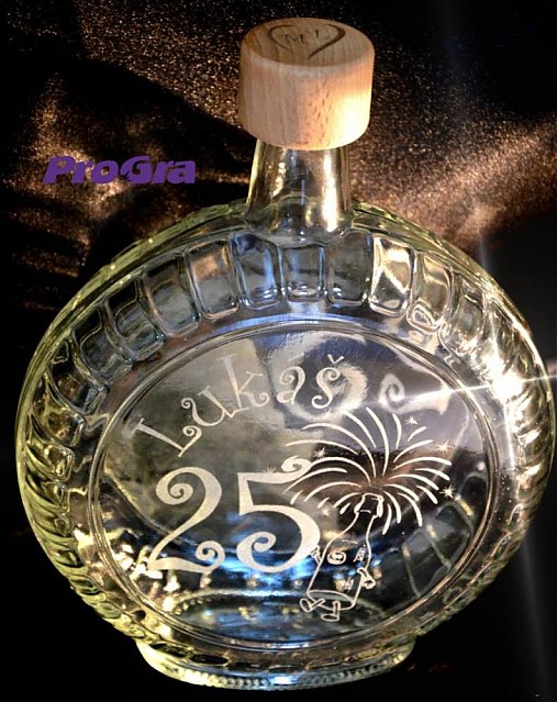 Nádoby - Darčeková fľaša s grafikou na mieru - 3704087