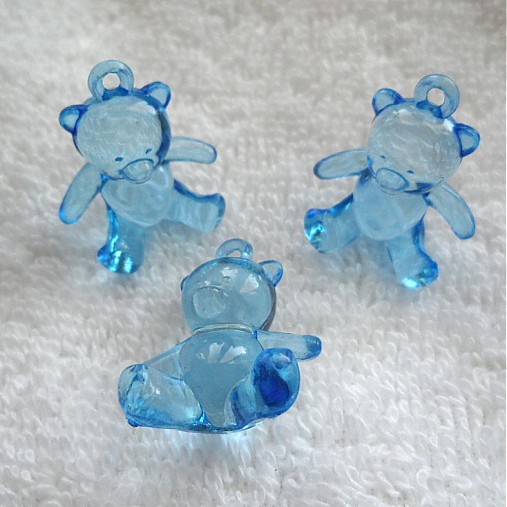 Plast.medvedík 20x25mm-1ks (modrá)