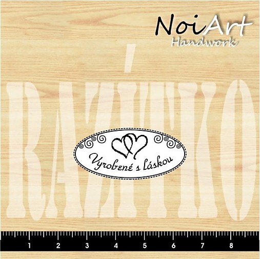 Materiál ručne robený - Razítko Vyrobené s láskou 1 - 432020