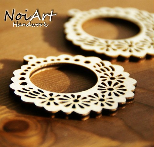 Materiál ručne robený - Náušnicový základ s kvietkami 2 - 455700