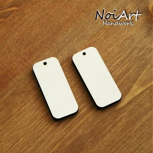 Materiál ručne robený - Základ na náušnice obdĺžnik 4x1,7cm - 516364