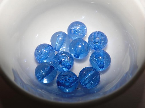 Korálky KRAKL plast 8mm (modrá-10ks)