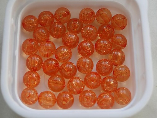 Korálky KRAKL plast 8mm (oranžová-10ks)
