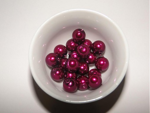 Voskované perly 8mm-10ks (ružovofialová)