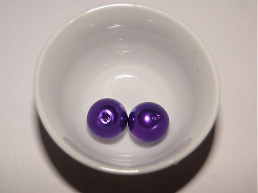 Voskované perly 12mm-2ks (tm.fialová)