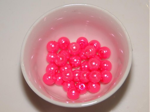 Voskované perly 6mm-30ks (ružová reflexná)