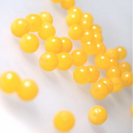 Minerály - Jadeit korálka / 6mm / balenie 10ks (Mango) - 939287