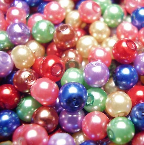 Korálky - Voskované perličky 4mm / 50 kusov - 939528