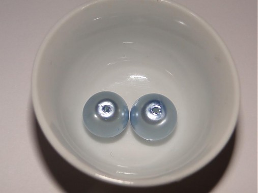 Voskované perly 12mm-2ks (sv.modrá)