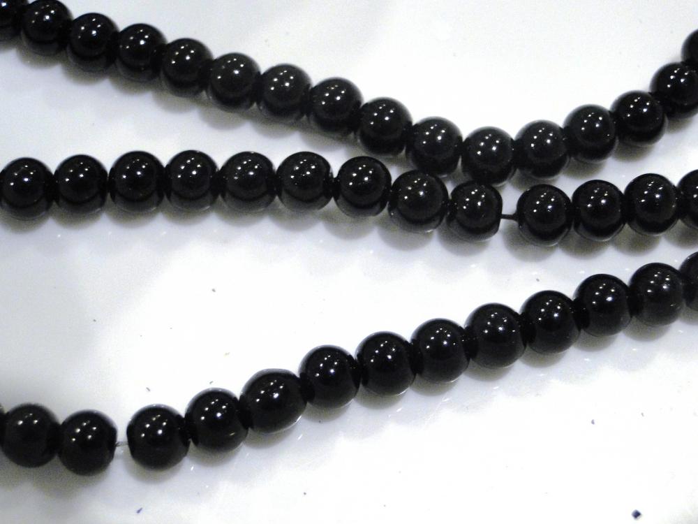 Voskované perly 6mm-30ks (čierna)