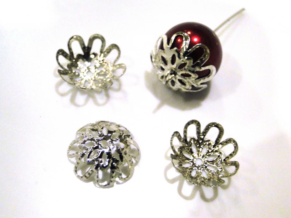 Kaplík kvet 14x5mm-1ks (platina)