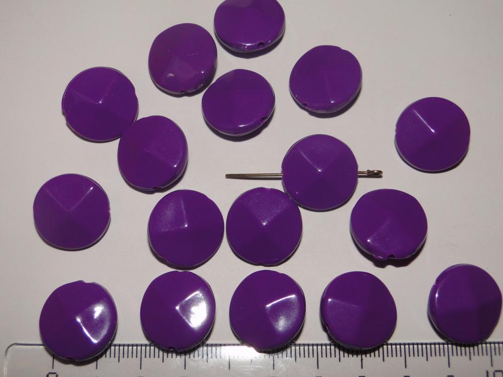COLOR plast placička 18mm-10ks (fialová)