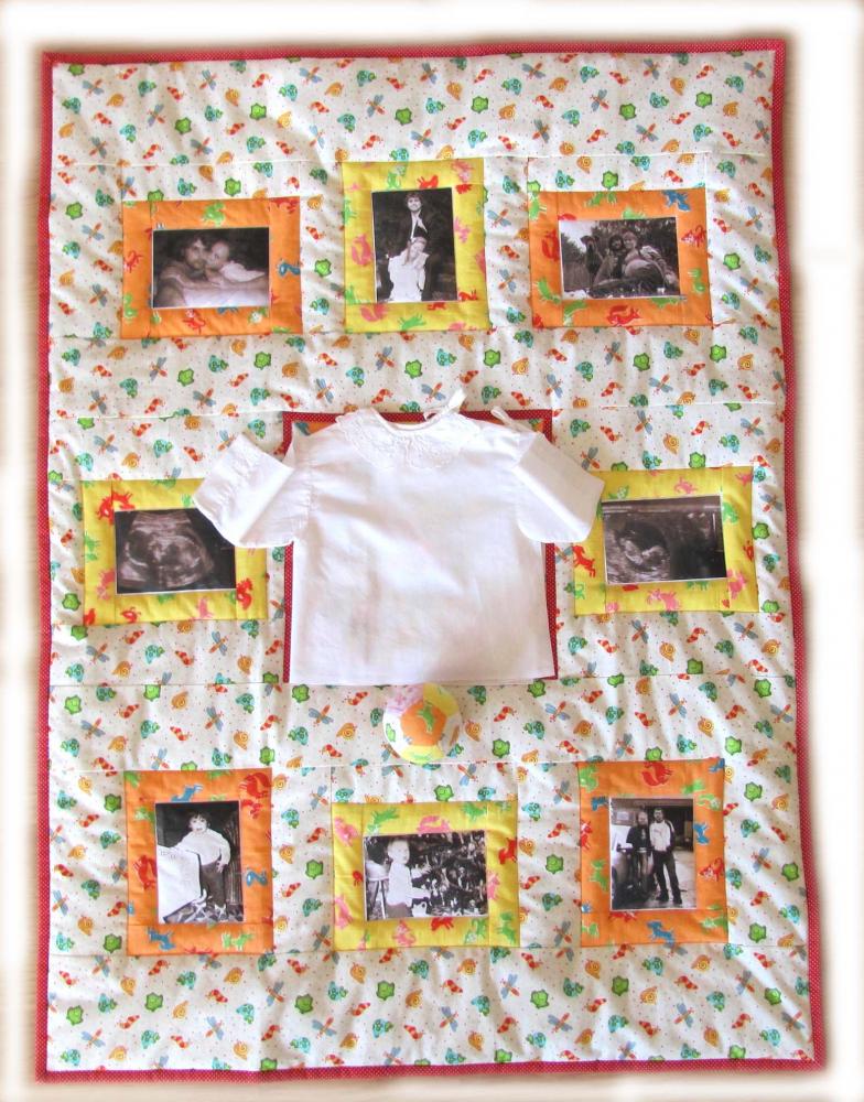 Detský quilt s fotkami - ukážka vzoru