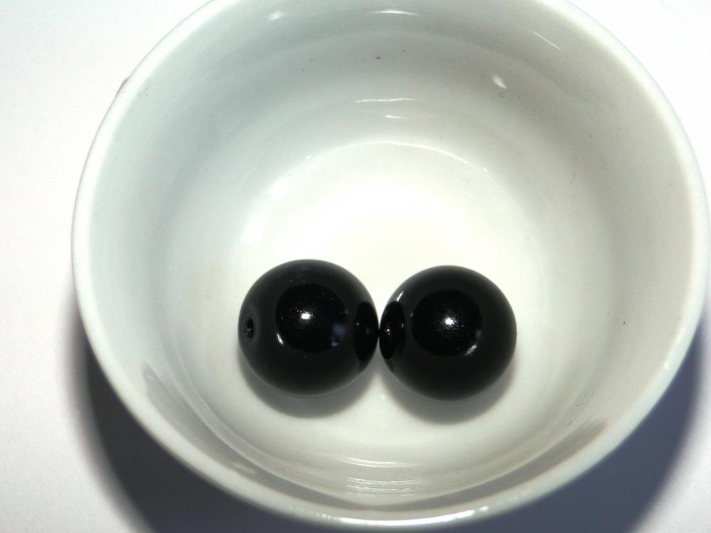 Voskované perly 12mm-2ks (čierna)