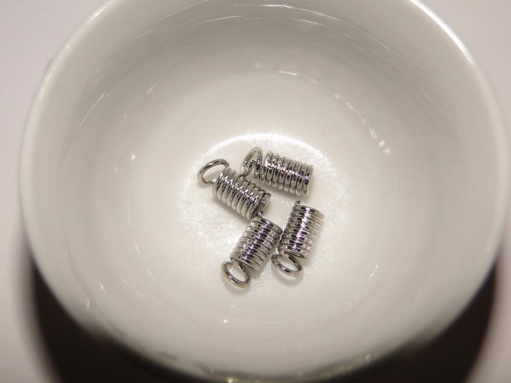 Koncovka pružinka 9x4mm-1ks (platina)