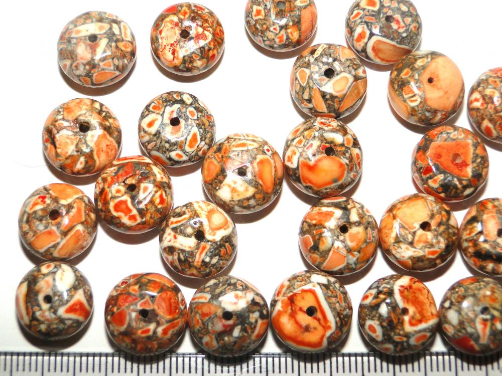 MARBLE kameň 8x13mm-1ks (oranžová)