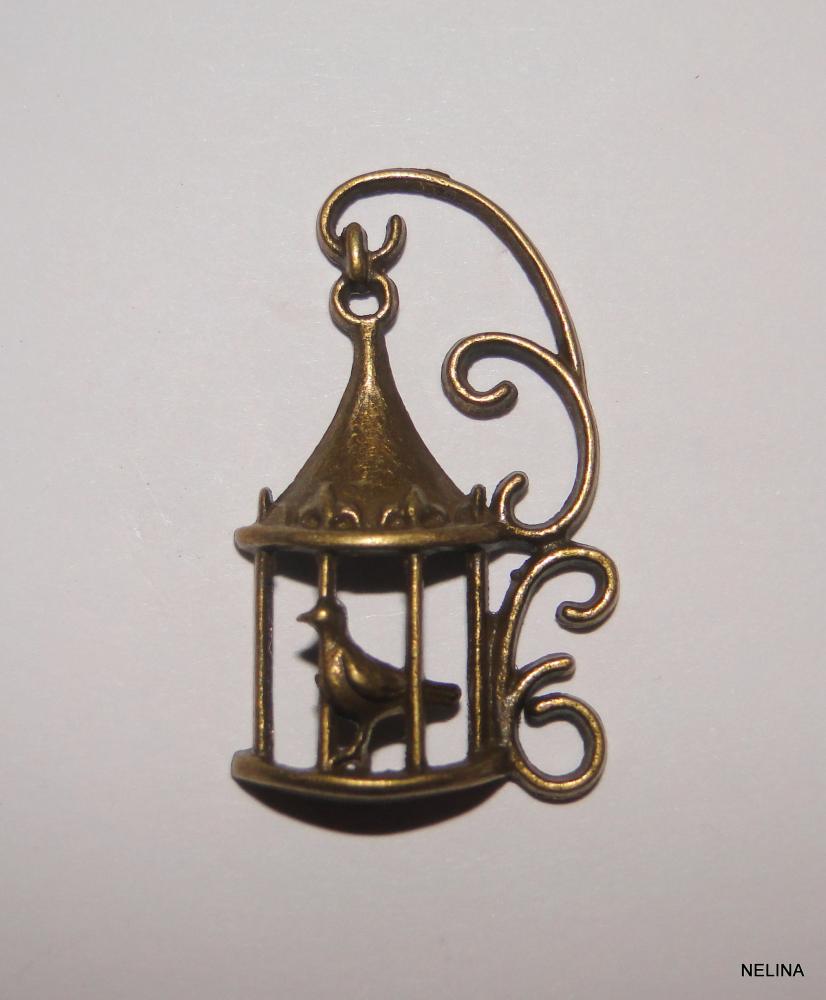 Prívesok klietka-bronz-1ks (35x20mm)