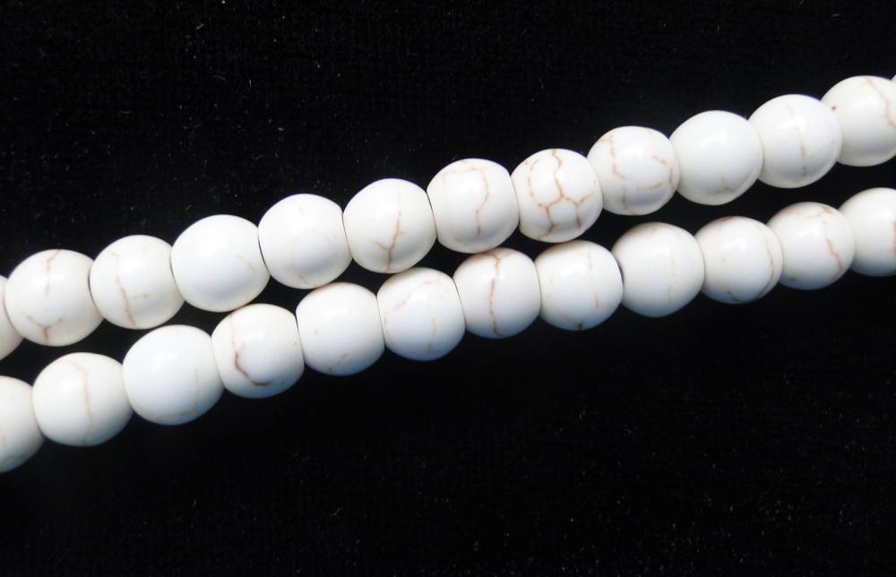 Synt.kameň-tyrkenit biely-1ks (6mm)