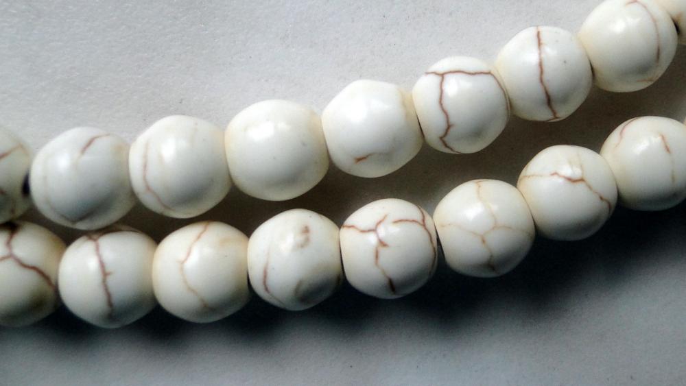 Synt.kameň-tyrkenit biely-1ks (8mm)