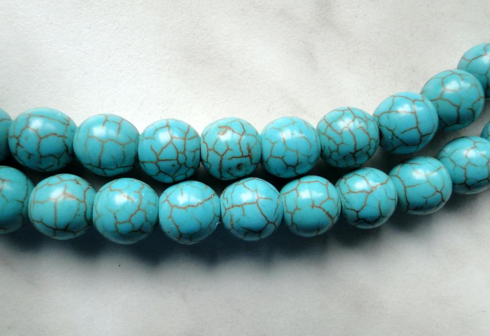 Syntetický kameň-tyrkenit-1ks (10mm)